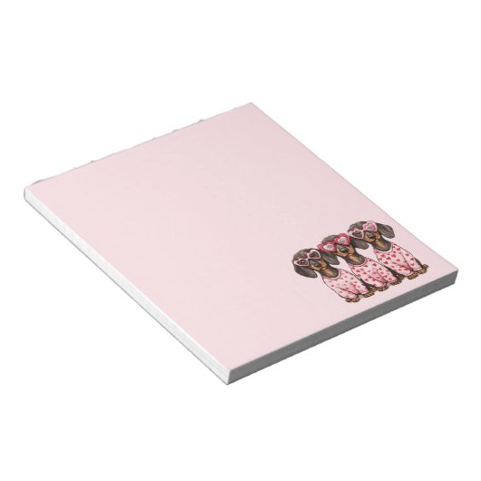 Valentijnsdag Teckel Dogs Notitieblok (Schuin)