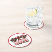 Valentijnsdag Teckel Dogs Ronde Kartonnen Onderzetter (Insitu)