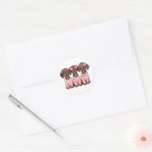 Valentijnsdag Teckel Dogs Ronde Sticker (Envelop)
