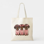 Valentijnsdag Teckel Dogs Tote Bag (Achterkant)