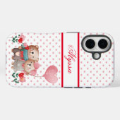 Valentijnsdag Teddbeer Koppel Verliefd Case-Mate iPhone Case (Achterkant (horizontaal))