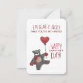 Valentijnsdag Teddy Bear Classroom Kaart Notitiekaartje (Voorkant)