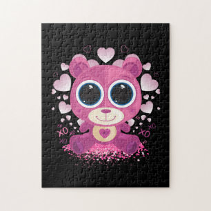 Valentijnsdag Teddy Bear Legpuzzel