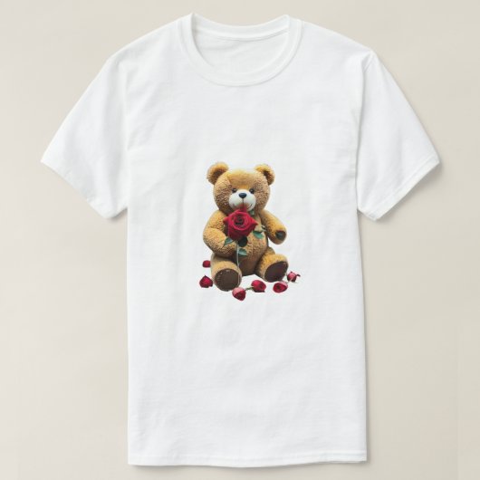 Valentijnsdag Teddy Bear Vakantie T-shirt (Design voorkant)