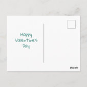 Valentijnsdag teddy beer houdt liefdesballon Ca Briefkaart (Achterkant)