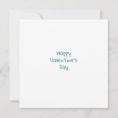 Valentijnsdag teddy beer houdt liefdesballon Ca Kaart (Achterkant)