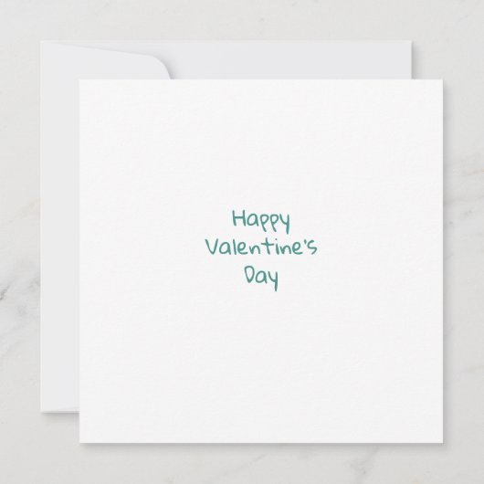 Valentijnsdag teddy beer houdt liefdesballon Ca Kaart (Achterkant)