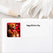 Valentijnsdag teddy draagt het etiket van het reto (Insitu)