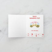 Valentijnsdag Teddybeer aangepaste tekst bij de mi Feestdagen Kaart (Binnen)