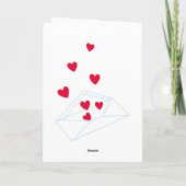 Valentijnsdag teddybeer bij mijn kind naam feestdagen kaart (Achterkant)