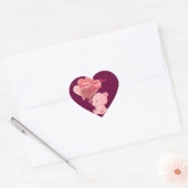 Valentijnsdag teddybeer hart Stickers (Envelop)