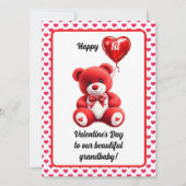 Valentijnsdag Teddybeer kaartgedicht voor kleinkin Feestdagenkaart (Voorkant)
