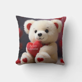 Valentijnsdag Teddybeer Sierkussen (rood)