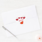 Valentijnsdag tekst met hart sticker (Envelop)