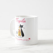 Valentijnsdag Tequila Cat Coffee Mok (Voorkant links)