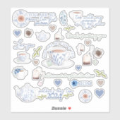 Valentijnsdag Thee Vinyl Stickers (Vel)