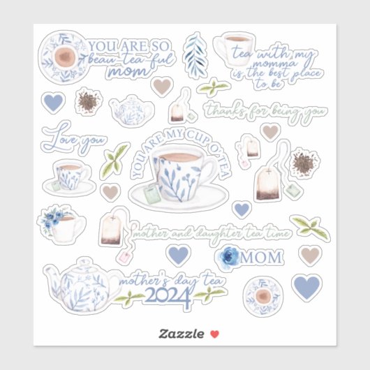 Valentijnsdag Thee Vinyl Stickers (Vel)