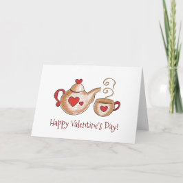 Valentijnsdag theekaart kaart