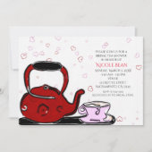 Valentijnsdag Theepartij Chic Feest Uitnodigingen (Voorkant)
