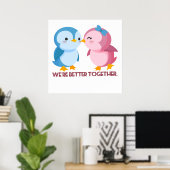 Valentijnsdag Thema Design Poster (Thuiskantoor)