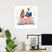 Valentijnsdag Thema Design Poster (Thuiskantoor)