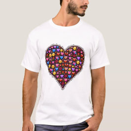 Valentijnsdag Thema Hart Ontwerp T-shirt