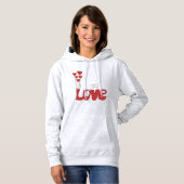 Valentijnsdag Thema Koppel Design Hoodie (Voorkant volledig)