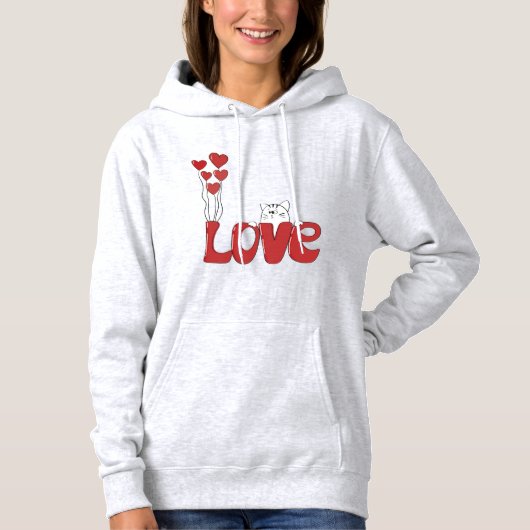 Valentijnsdag Thema Koppel Design Hoodie (Voorkant)