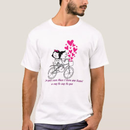 Valentijnsdag Thema koppelontwerp T-shirt