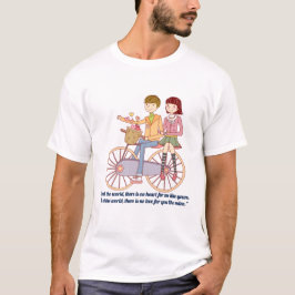 Valentijnsdag Thema koppelontwerp T-shirt