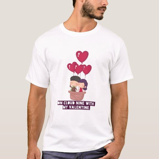 Valentijnsdag Thema koppelontwerp T-shirt (Voorkant)