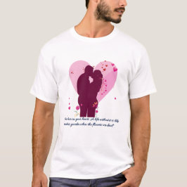 Valentijnsdag Thema koppelontwerp T-shirt