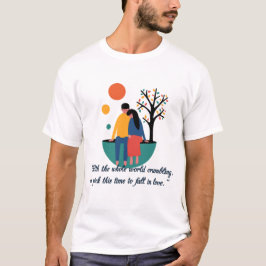Valentijnsdag Thema koppelontwerp T-shirt