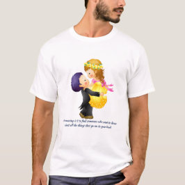 Valentijnsdag Thema koppelontwerp T-shirt