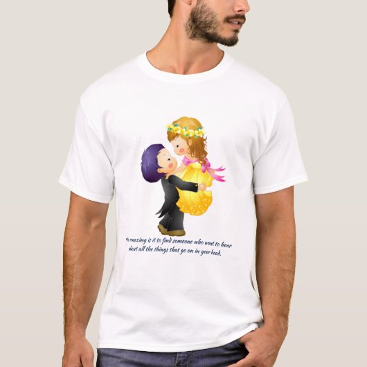 Valentijnsdag Thema koppelontwerp T-shirt (Voorkant)