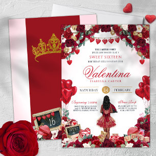 Valentijnsdag thema lief 16 verjaardagsfeestje kaart