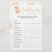 Valentijnsdag Think Fast, Think Quick party game (Voorkant / Achterkant)