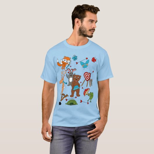 Valentijnsdag Thormy Funny Animals Graphic T-shirt (Voorkant volledig)