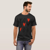Valentijnsdag Tic Tac Toe Heart T-shirt (Voorkant volledig)