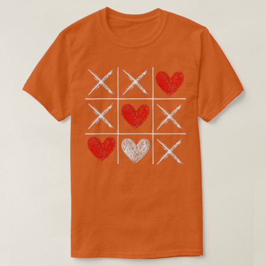 Valentijnsdag Tic Tac Toe Valentijn Funny Love H T-shirt (Design voorkant)