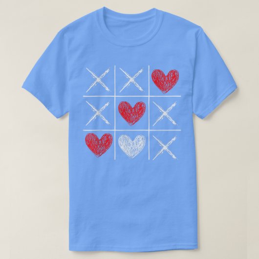 Valentijnsdag Tic-Tac-Toe XO-XO Funny Valentijn G T-shirt (Design voorkant)