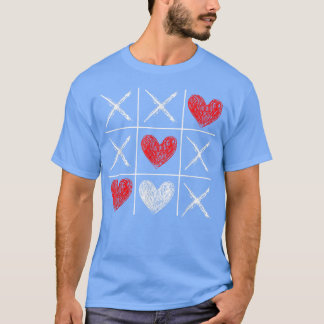 Valentijnsdag Tic-Tac-Toe XO-XO Funny Valentijn G T-shirt