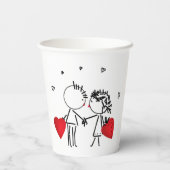 Valentijnsdag tijdelijke tattoos papieren bekers (Achterkant)