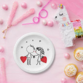 Valentijnsdag tijdelijke tattoos papieren bordje (Feest)