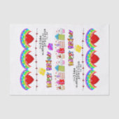 Valentijnsdag Tissue Paper Happy Birthday Tissuepapier (Voorkant)