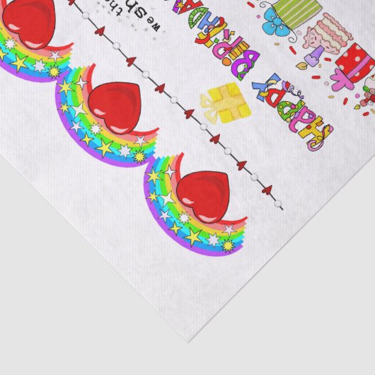 Valentijnsdag Tissue Paper Happy Birthday Tissuepapier (Detail)