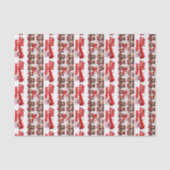 Valentijnsdag Tissue Paper Koeien Rode Harten Tissuepapier (Voorkant)