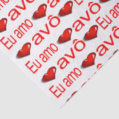 Valentijnsdag Tissue Paper Love Avô Grootvader Tissuepapier (Detail)