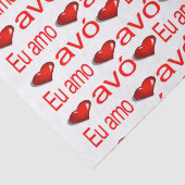 Valentijnsdag Tissue Paper Love Avô Red Hearts Tissuepapier (Detail)