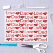 Valentijnsdag Tissue Paper Love Dad Red Hearts Tissuepapier (Craft)